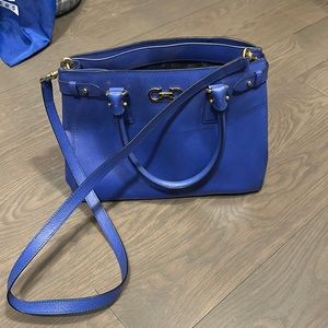 Salvatore Ferragamo Blue Leather Bag
